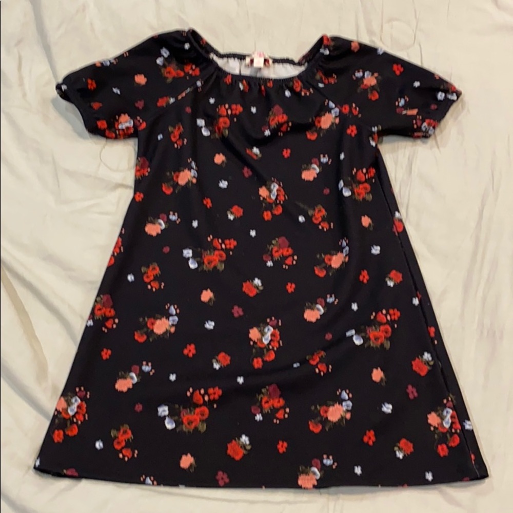 Black and floral dress